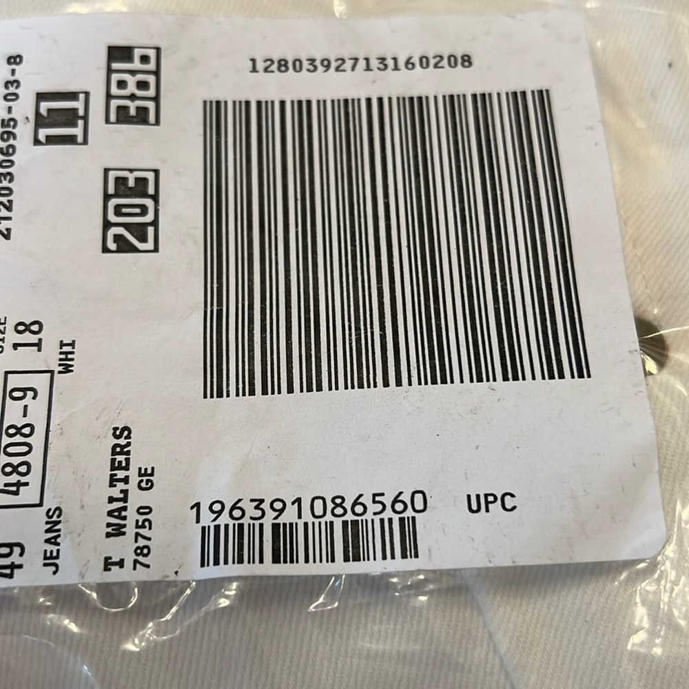 White Jeans Sz 18